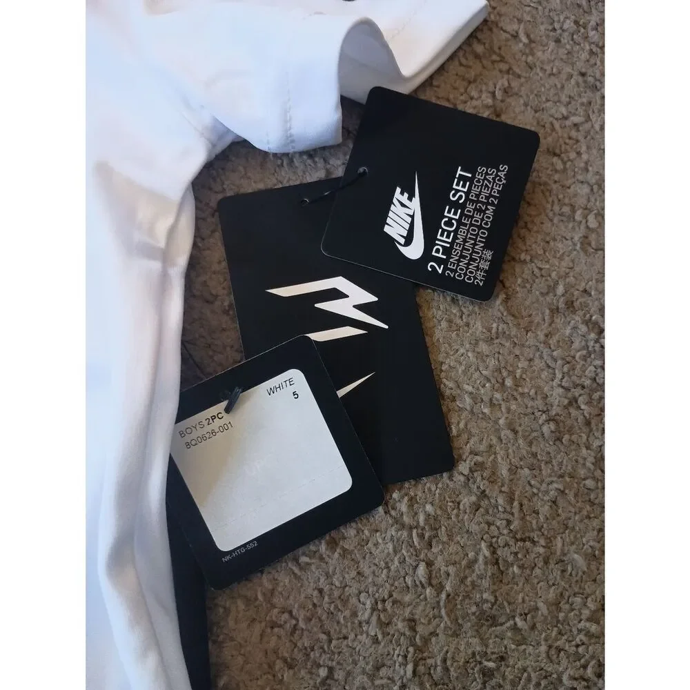 Nike Boys Russell Wilson Short Set Black/White Multiple Sizes BRAND NEW + TAGS